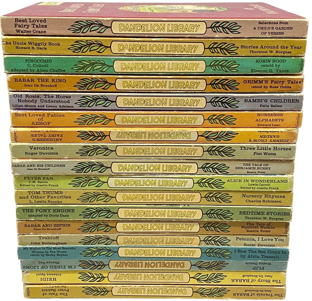 Vintage Dandelion Library 18 Two-In-One Flip Children's Books Hardcovers